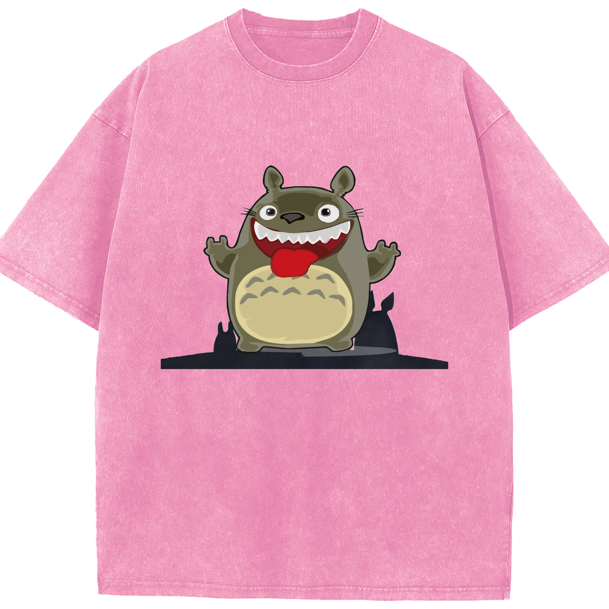 （画像用） となりのトトロ 草壁メイ 草壁サツキ My Neighbor Totoro Satsuki Kusakabe Mei Kusakabe 綿100% ヴィンテージ風 半袖Tシャツ（フロントプリント）